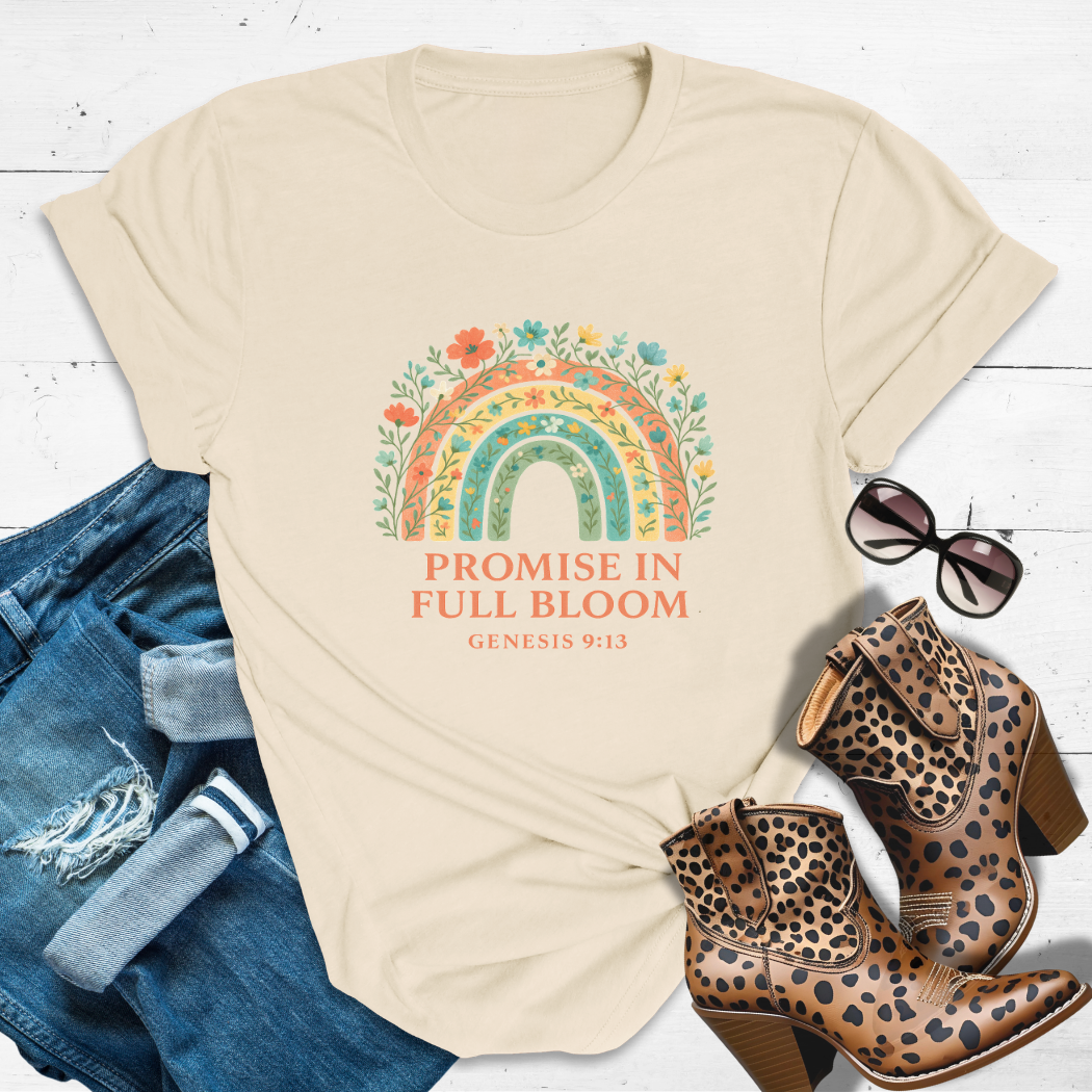 Promise in Full Bloom™ Genesis 9:13 Tee - God didn’t forget. And neither did you.