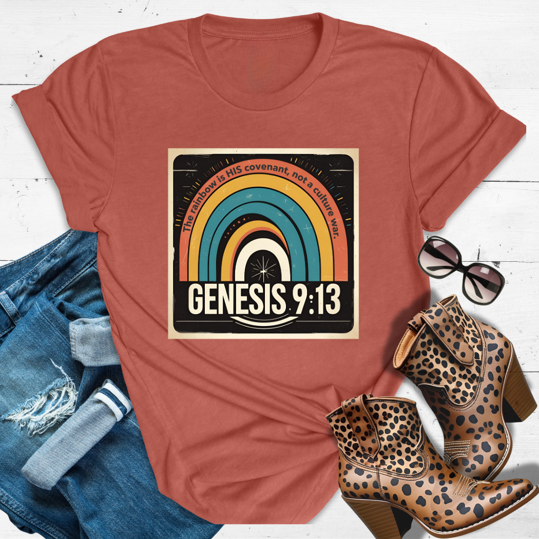 The OG: God’s Rainbow™ Tee — Heaven owns the patent. No Debates.