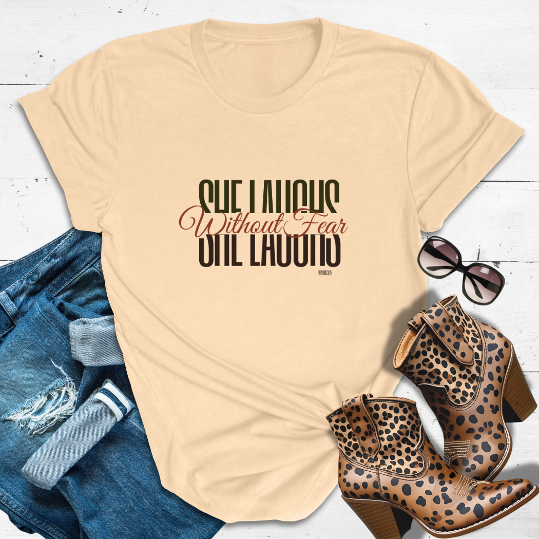 Laugh Like You Mean It™ Tee — Fear took a hike. Joy took the mic.