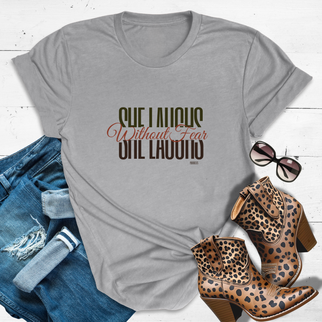 Laugh Like You Mean It™ Tee — Fear took a hike. Joy took the mic.