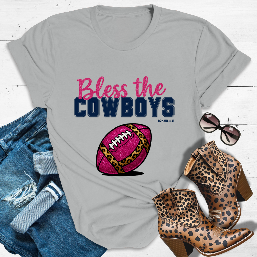 BLESS THE COWBOYS.™ Tee — Heaven’s got favorites — and she’s loud in the stands.