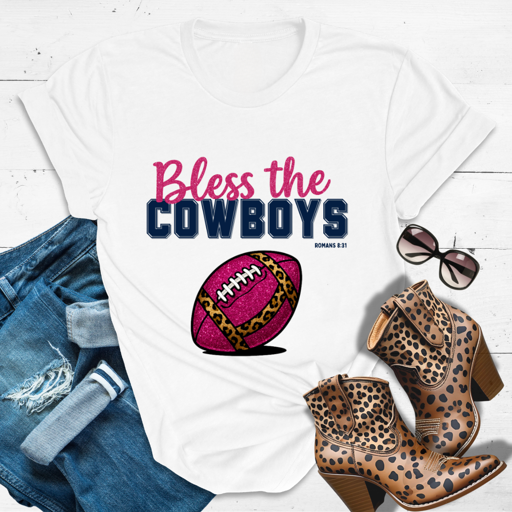 BLESS THE COWBOYS.™ Tee — Heaven’s got favorites — and she’s loud in the stands.