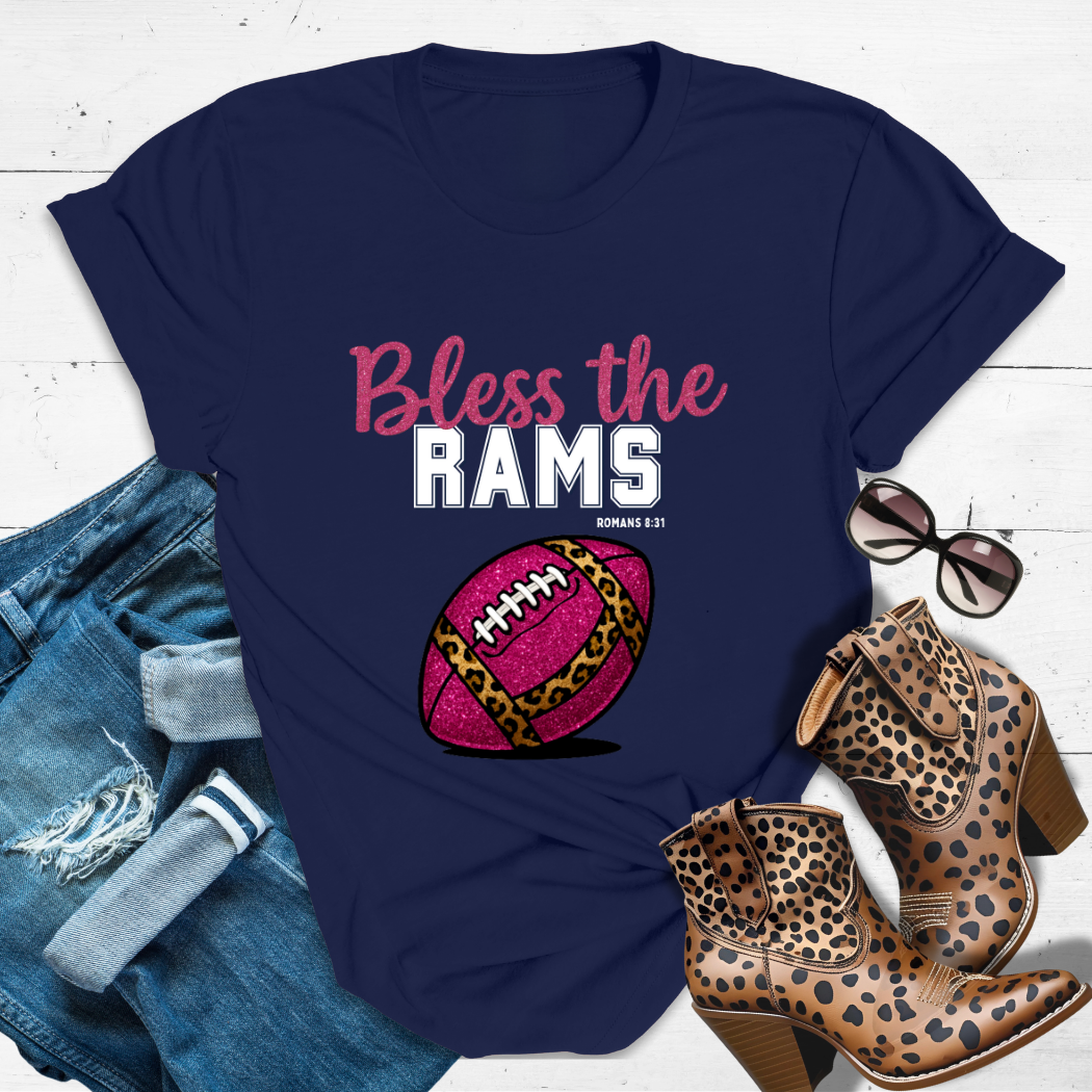 BLESS THE RAMS™ Tee — Heaven’s got favorites — and she’s loud in the stands