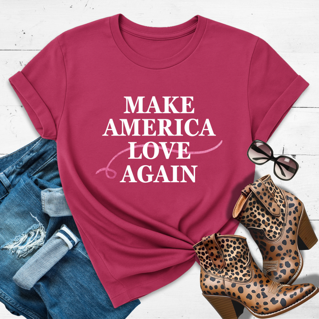 MAKE AMERICA LOVE AGAIN.™ Tee – Because love always wins. ❤️